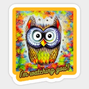 Colorful Owl Sticker